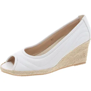 Ellary Womens Slip On Peep Toe Wedge Sandals