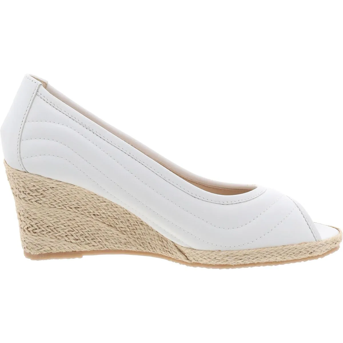 Ellary Womens Slip On Peep Toe Wedge Sandals