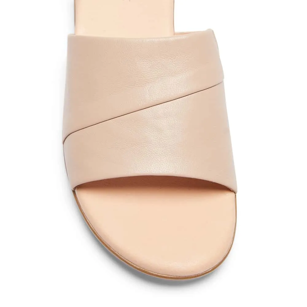Ellen Slide in Nude Leather