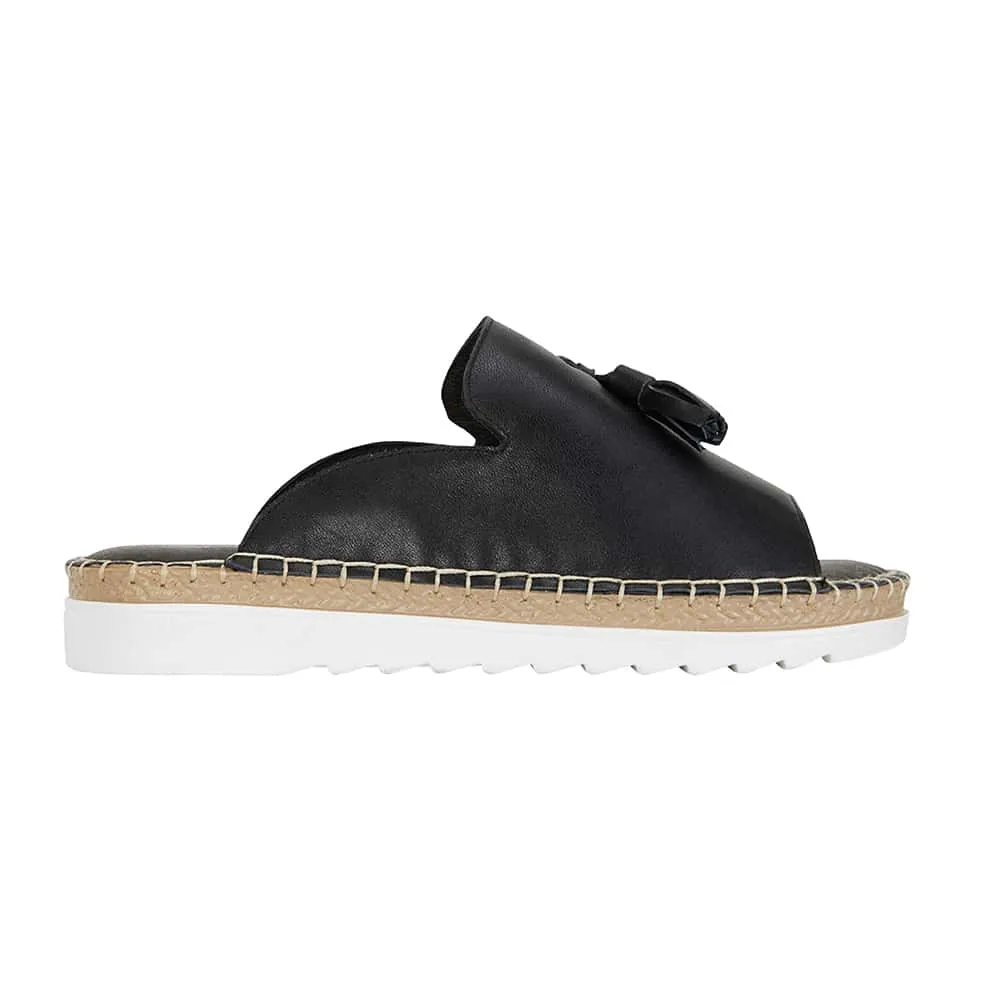 Elsa Sandal in Black Leather