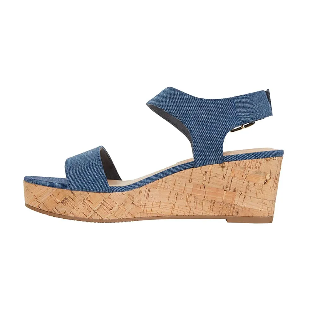 Ember Heel in Denim Fabric