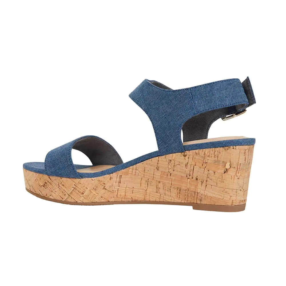 Ember Heel in Denim Fabric
