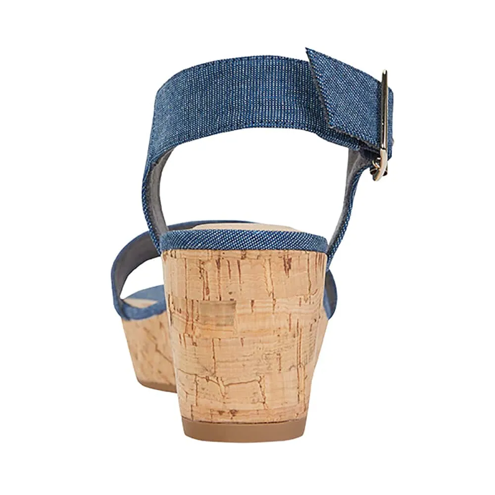 Ember Heel in Denim Fabric