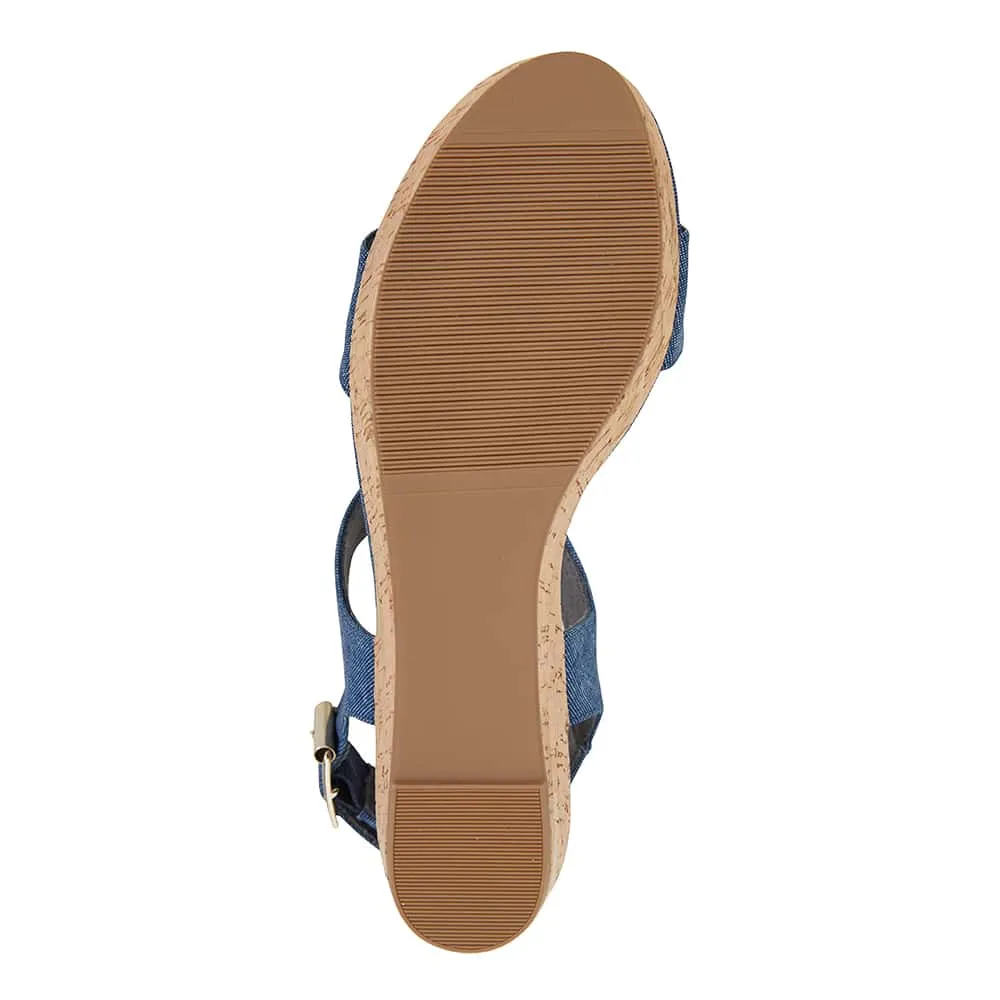 Ember Heel in Denim Fabric