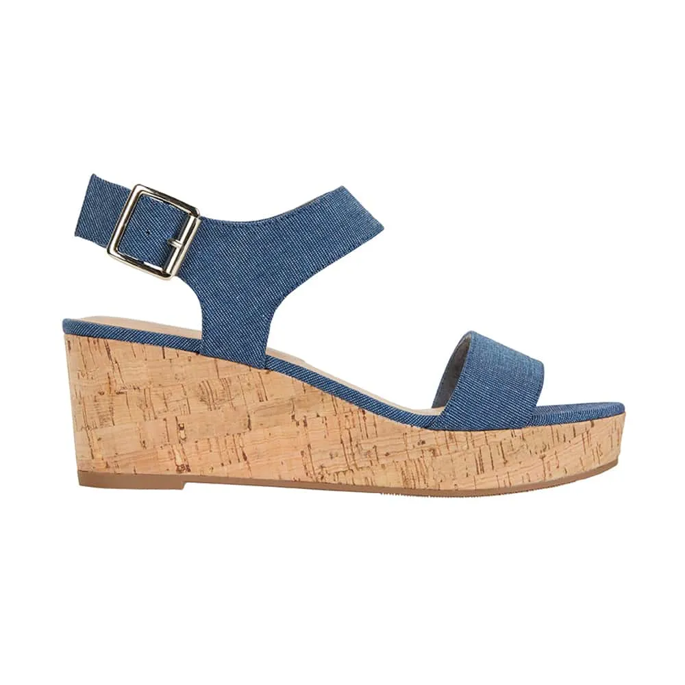 Ember Heel in Denim Fabric