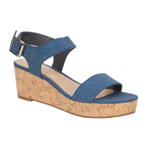 Ember Heel in Denim Fabric
