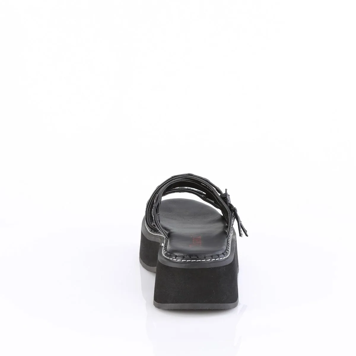 EMILY-07 Black Vegan Leather- Hologram Patent