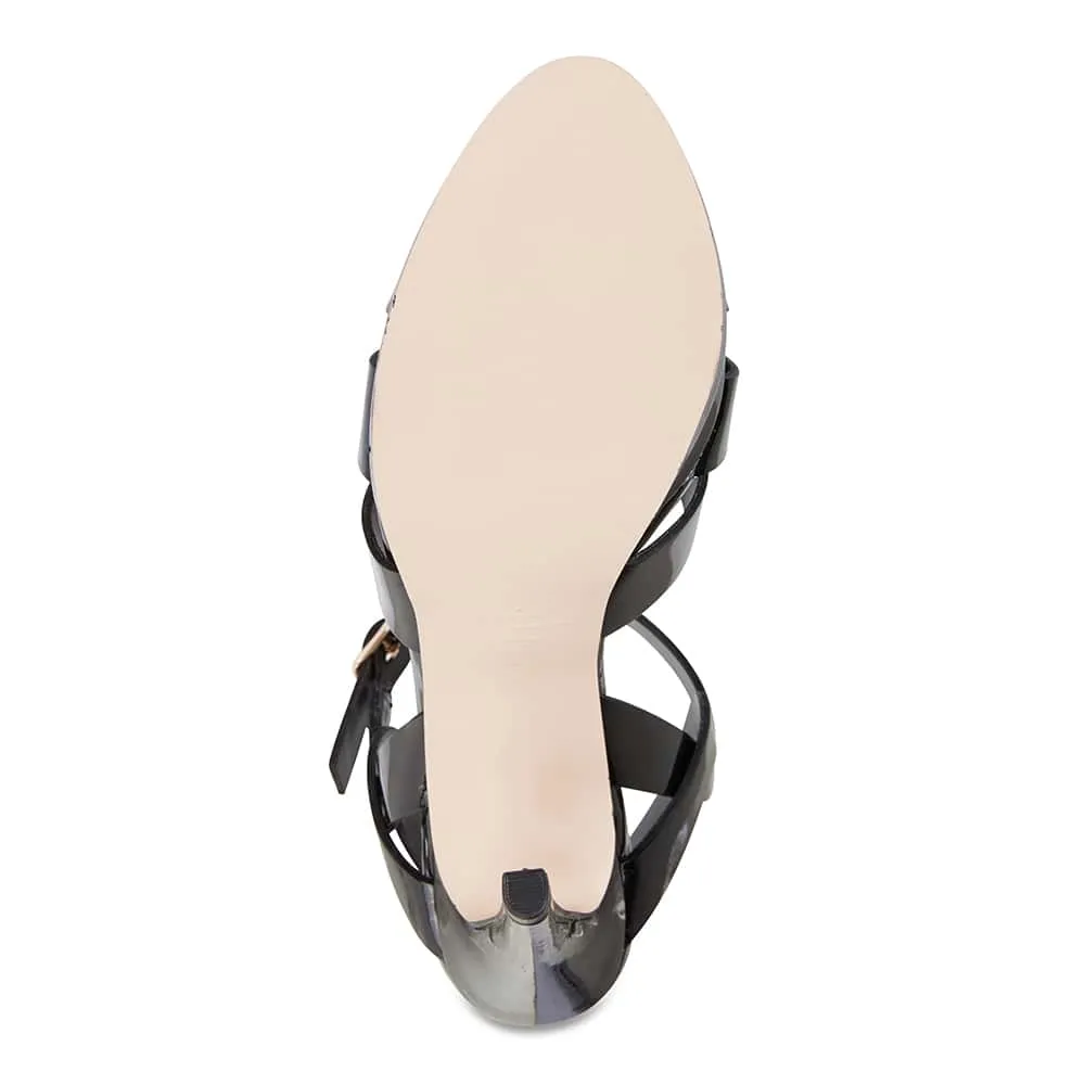 Empire Heel in Black Patent