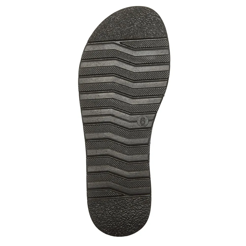 Enid Slide in Black On Black Smooth
