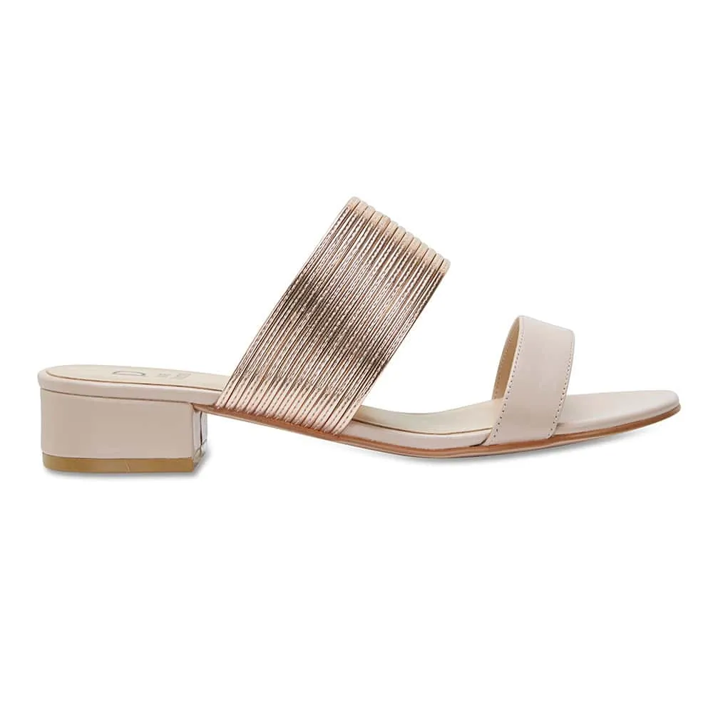 Envy Slide in Blush Leather