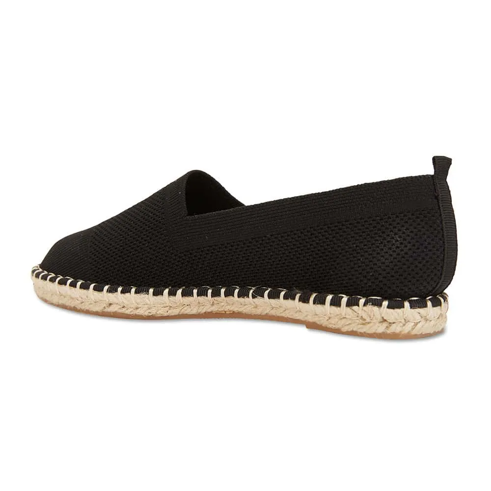 Excite Loafer in Black Canvas