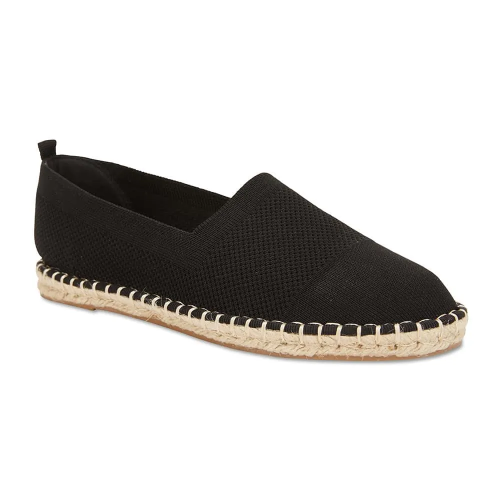 Excite Loafer in Black Canvas