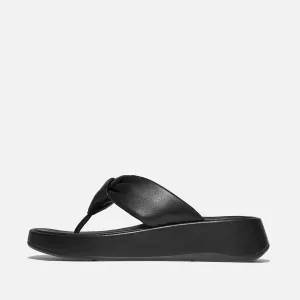F-Mode Knot Platform Black Sandal