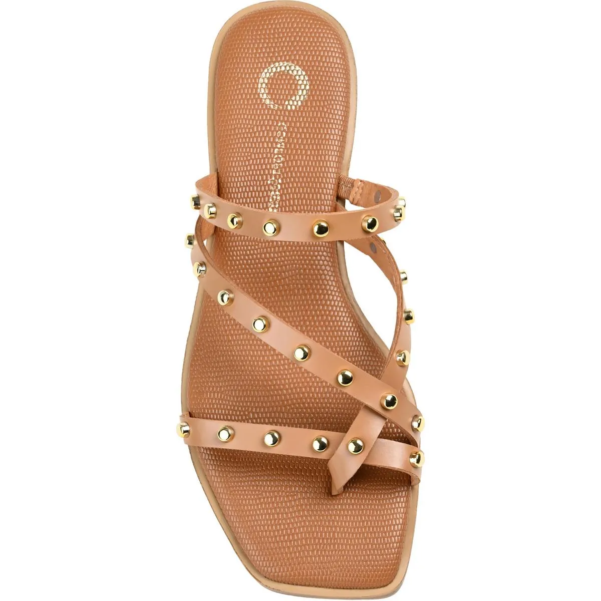 FANNY Womens Faux Leather Strappy Thong Sandals
