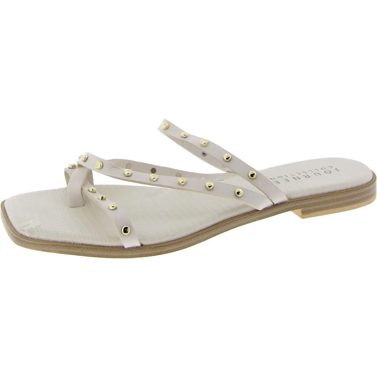FANNY Womens Faux Leather Strappy Thong Sandals