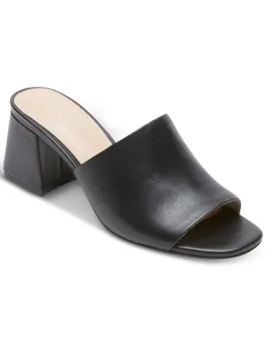 FARRAH Womens Leather Open Toe Mule Sandals