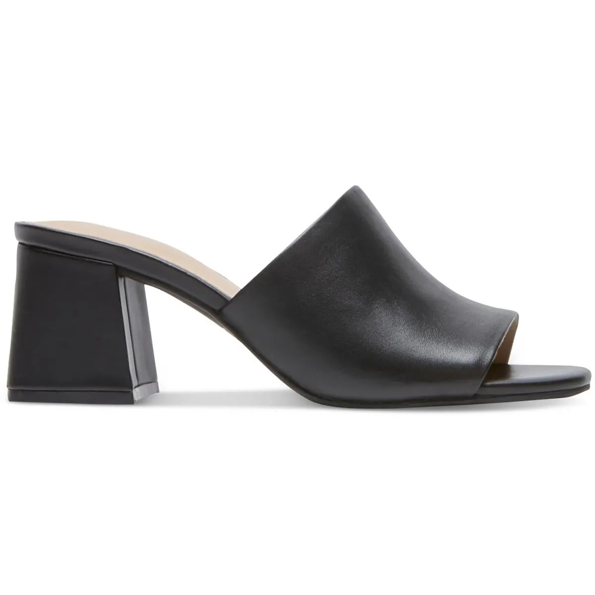 FARRAH Womens Leather Open Toe Mule Sandals