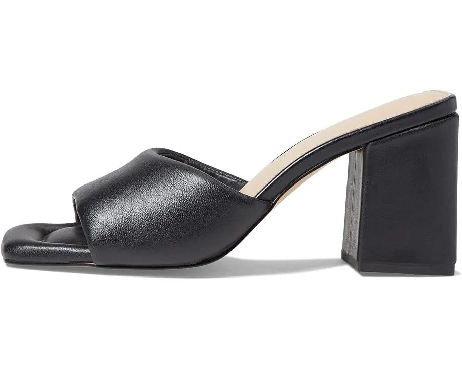Faryl by Farylrobin Zoey Sandals Women's US 9 Black Leather Block Heel KHD787