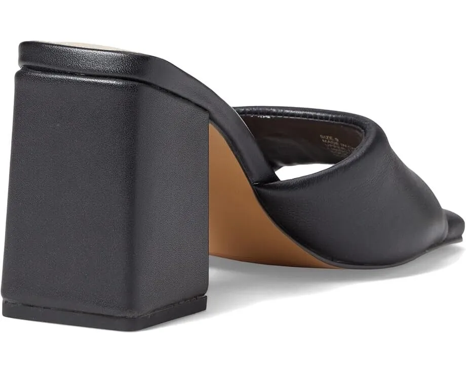 Faryl by Farylrobin Zoey Sandals Women's US 9 Black Leather Block Heel KHD787