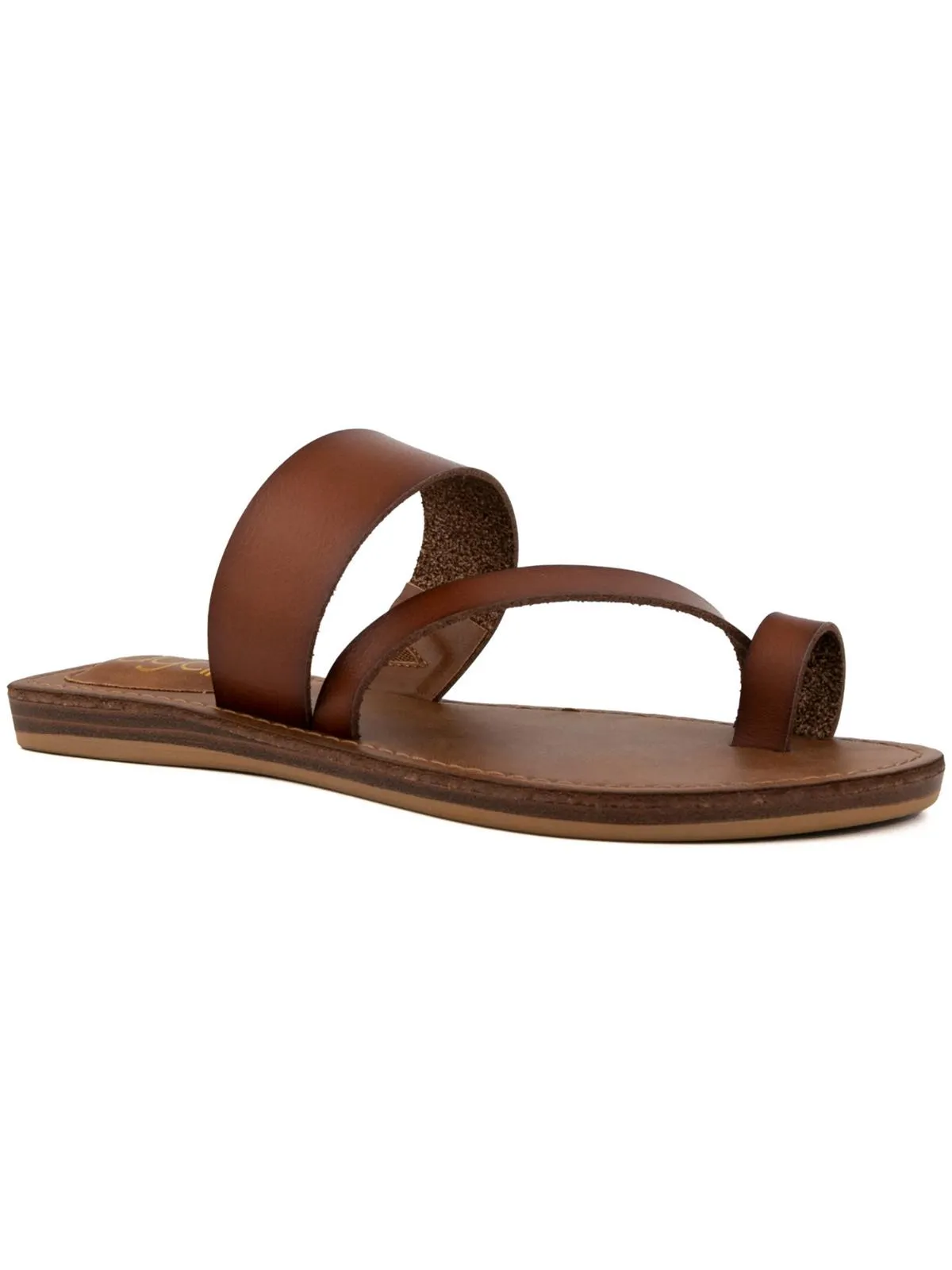 Fathom Womens Strappy Casual Slide Sandals