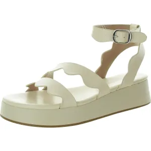 Faye Womens Faux Leather Platform Slingback Sandals