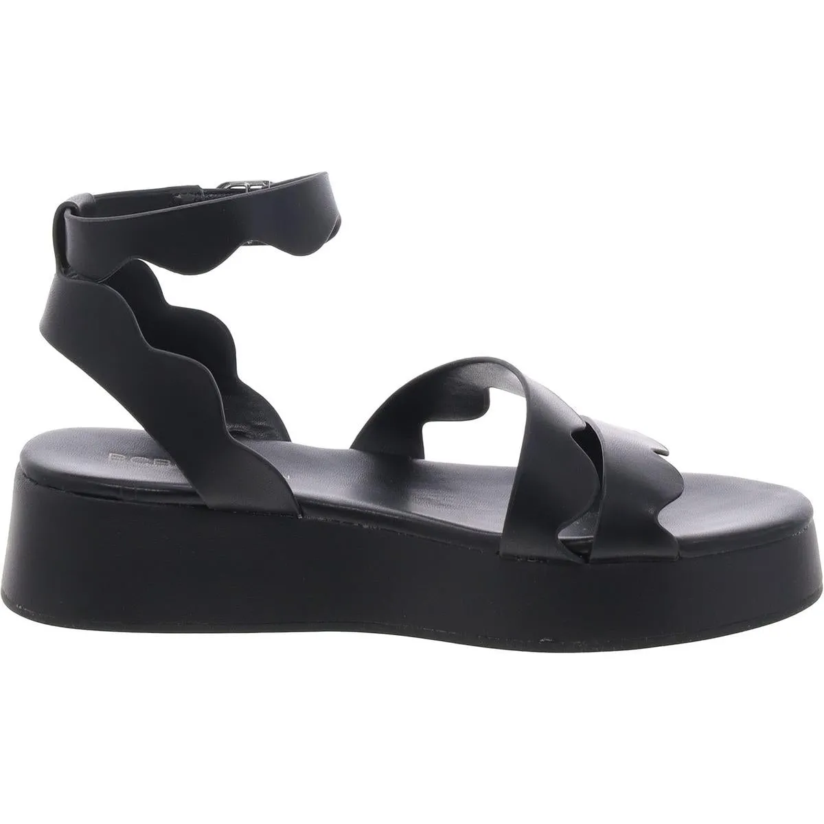 Faye Womens Faux Leather Platform Slingback Sandals