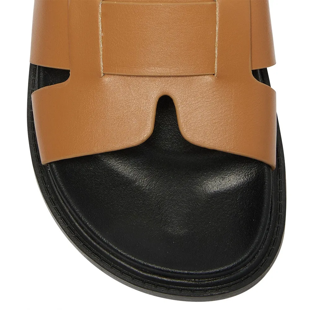 Felton Slide in Tan Smooth