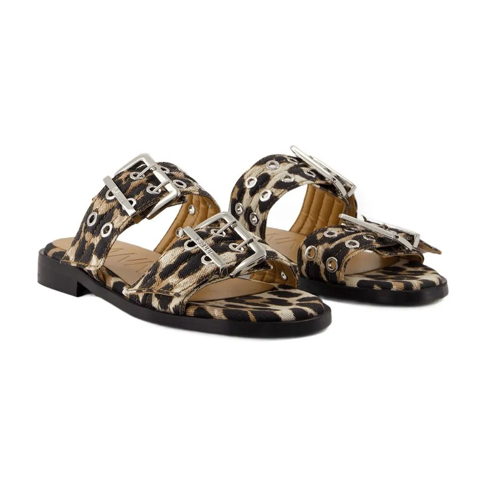 Feminine Sandals - Denim - Printed