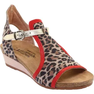 Fiona Sandal In Cheetah/kiss Red/radiant Gold Suede/leather