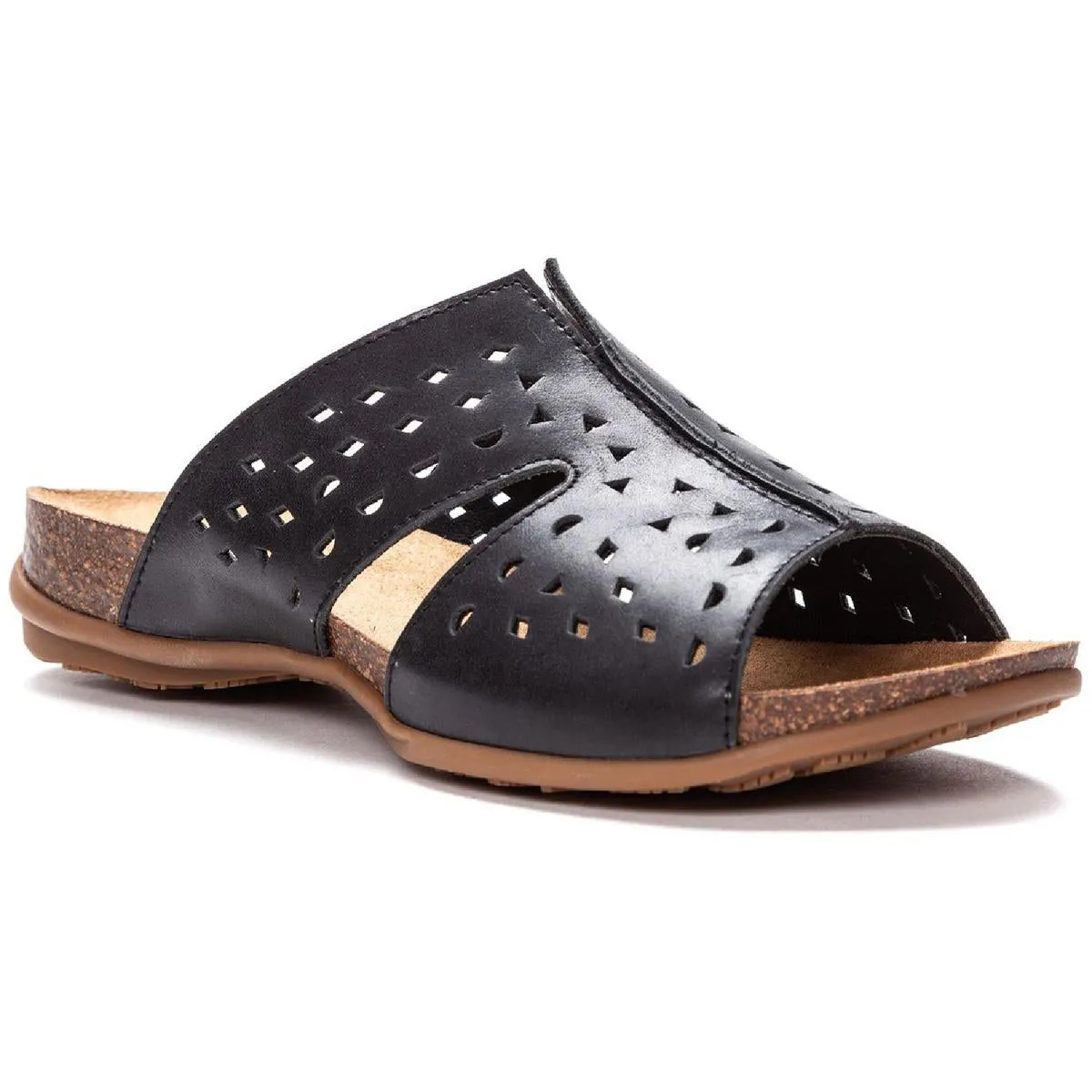 Fionna Womens Leather Footbed Sandals