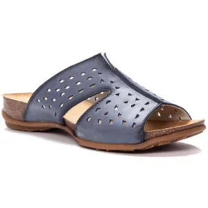 Fionna Womens Leather Footbed Sandals