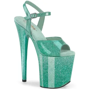 FLAMINGO-809GP Aqua Glitter Patent/M