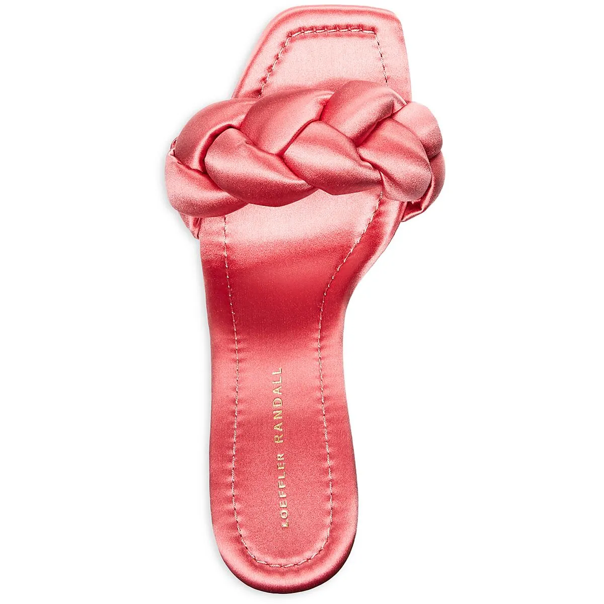 Freya Womens Satin Braided Slide Sandals