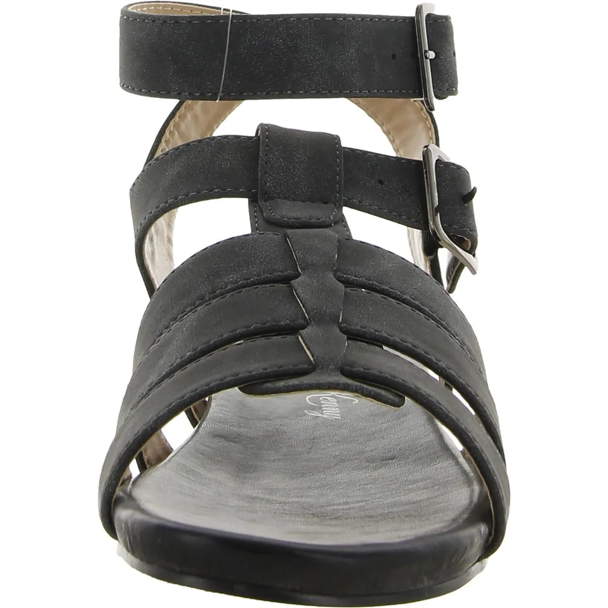 Fylo Womens Faux Leather Strappy Gladiator Sandals