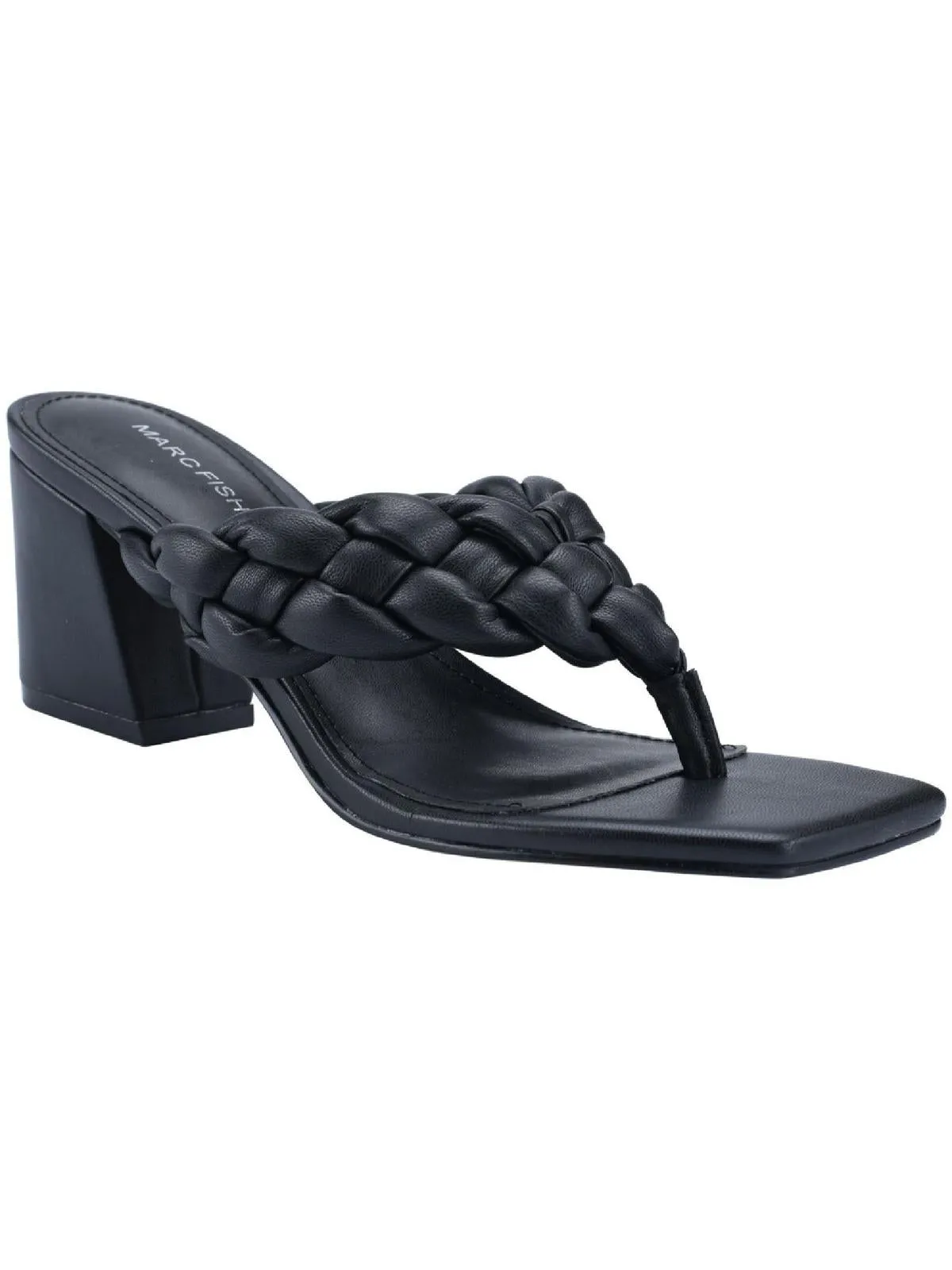Galynite Womens Faux Leather Slip-On Block Heel