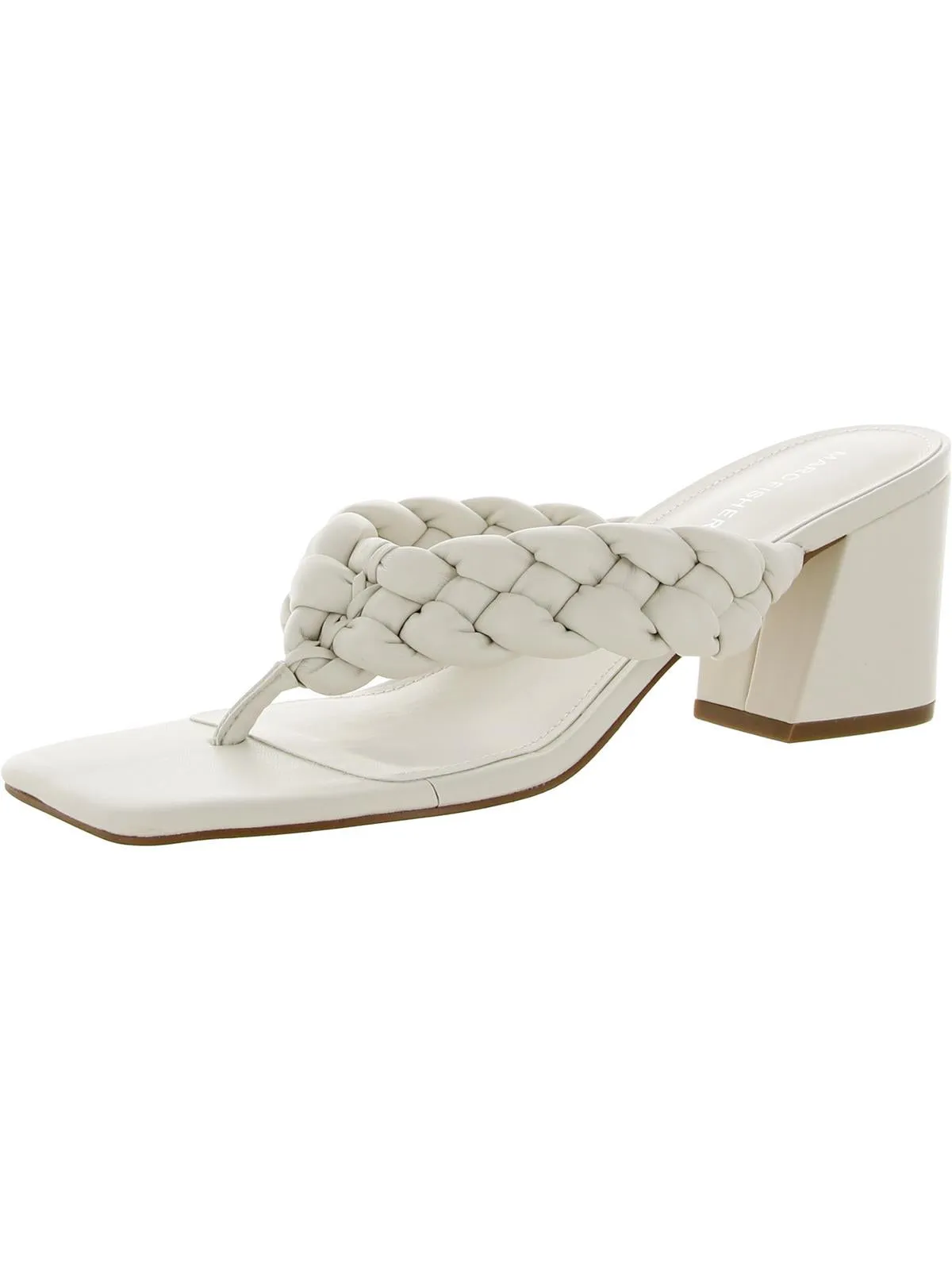Galynite Womens Faux Leather Slip-On Block Heel