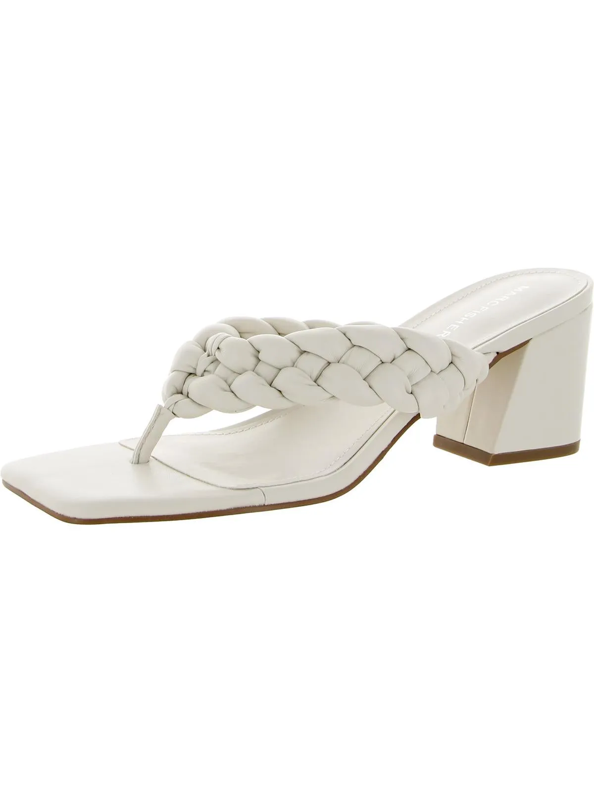Galynite Womens Faux Leather Slip-On Block Heel
