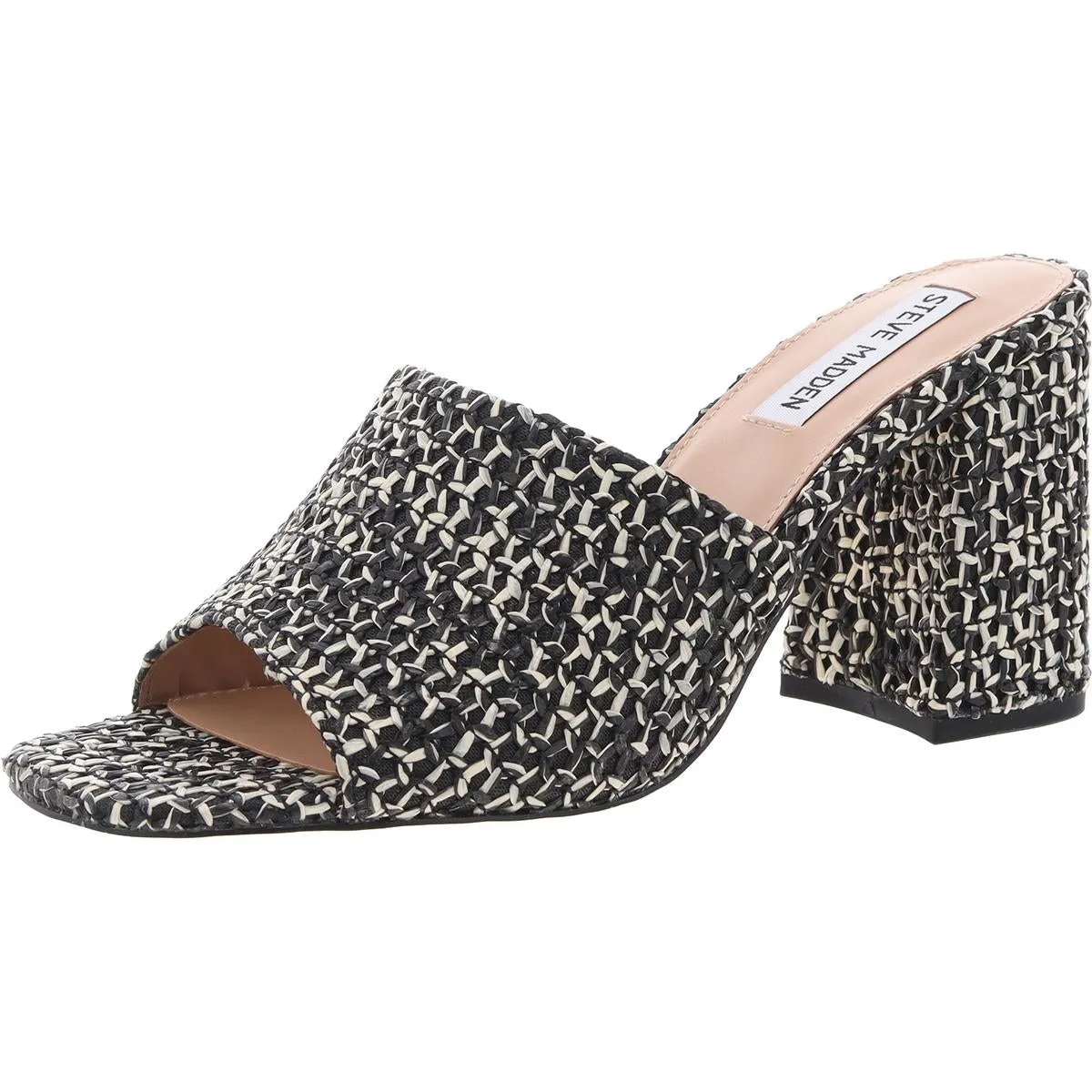 Gamble Womens Woven Textured Block Heel