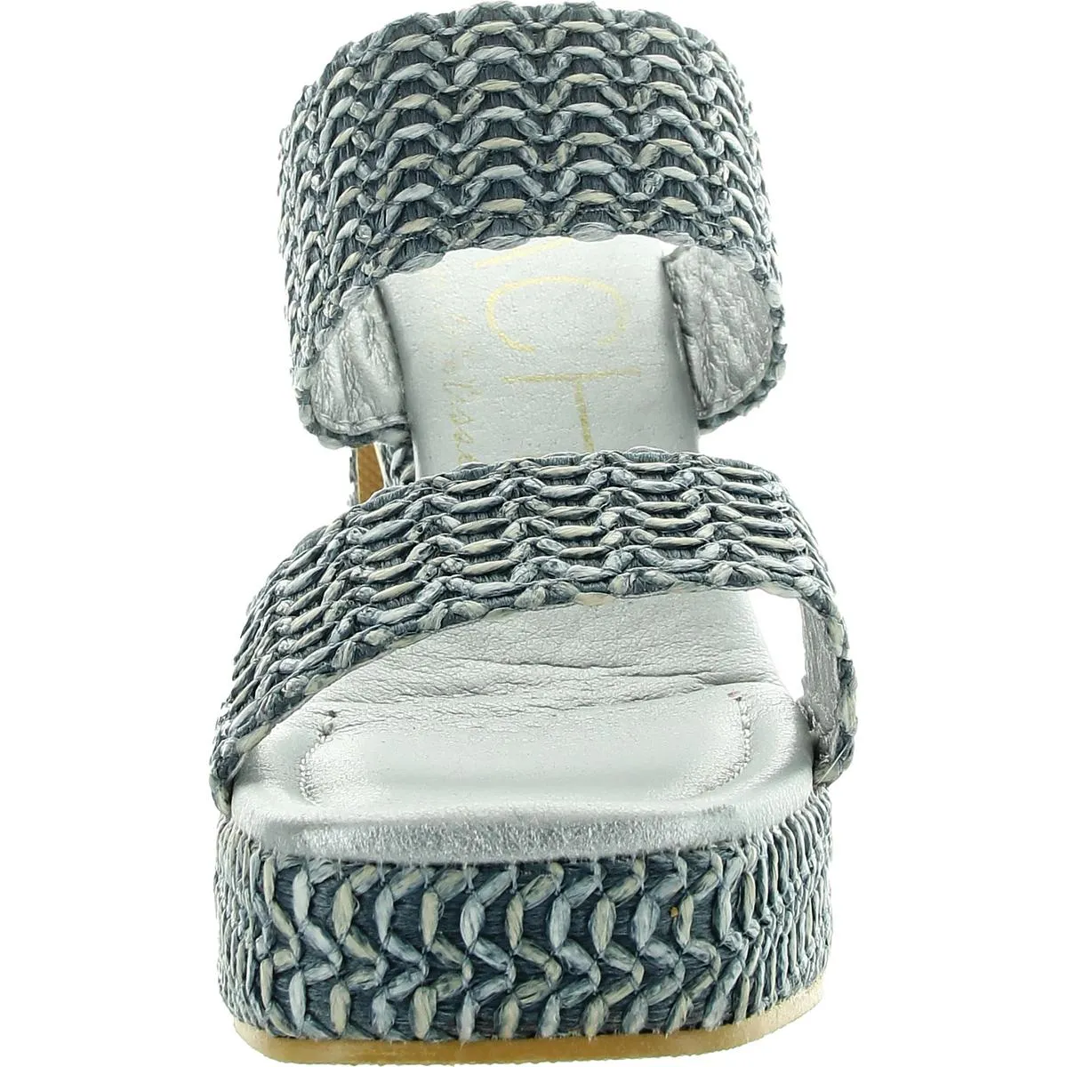 Gem Womens Woven Man Made Block Heel