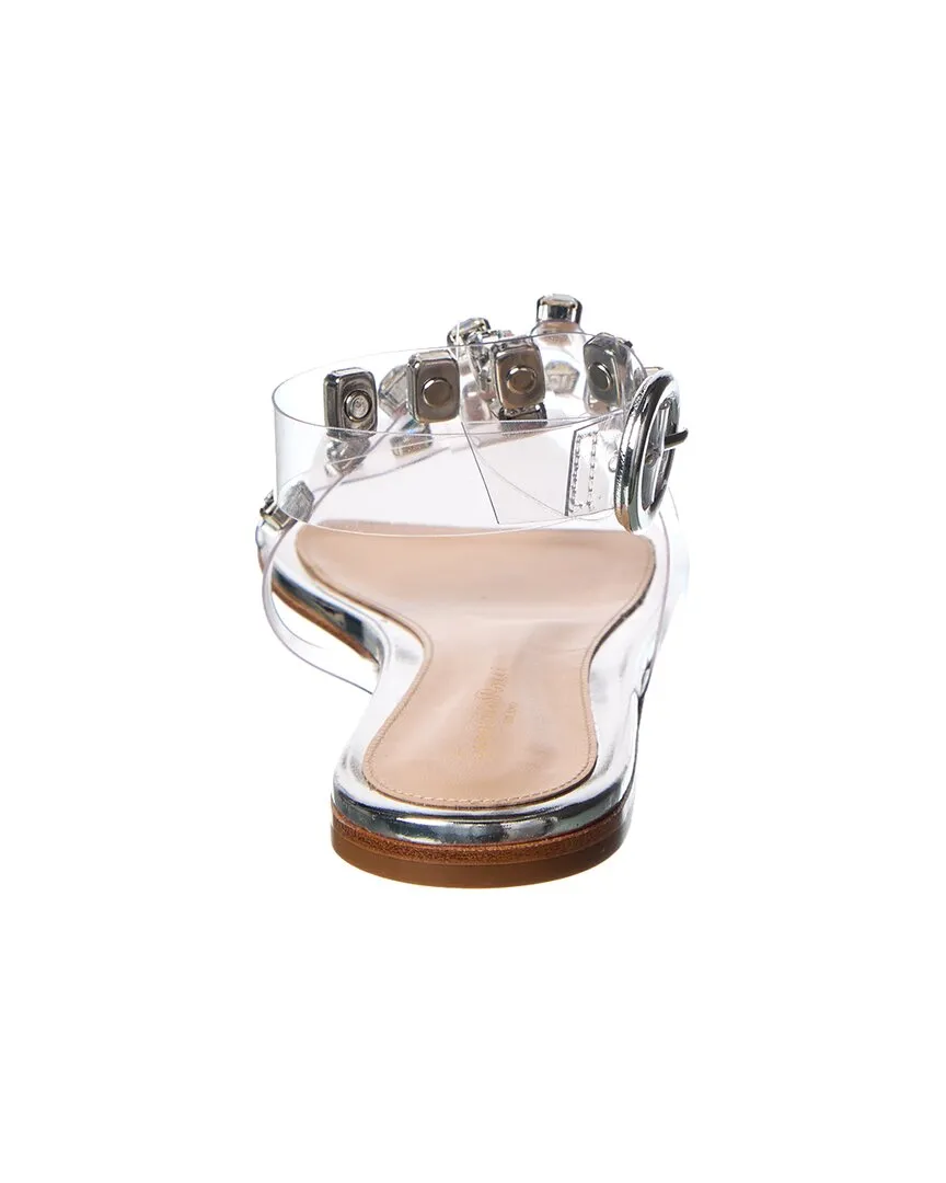 Gianvito Rossi Crystal Crash Leather & Vinyl Sandal