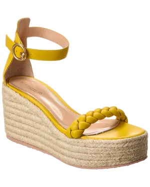 Gianvito Rossi Merida 45 Leather Platform Wedge Sandal