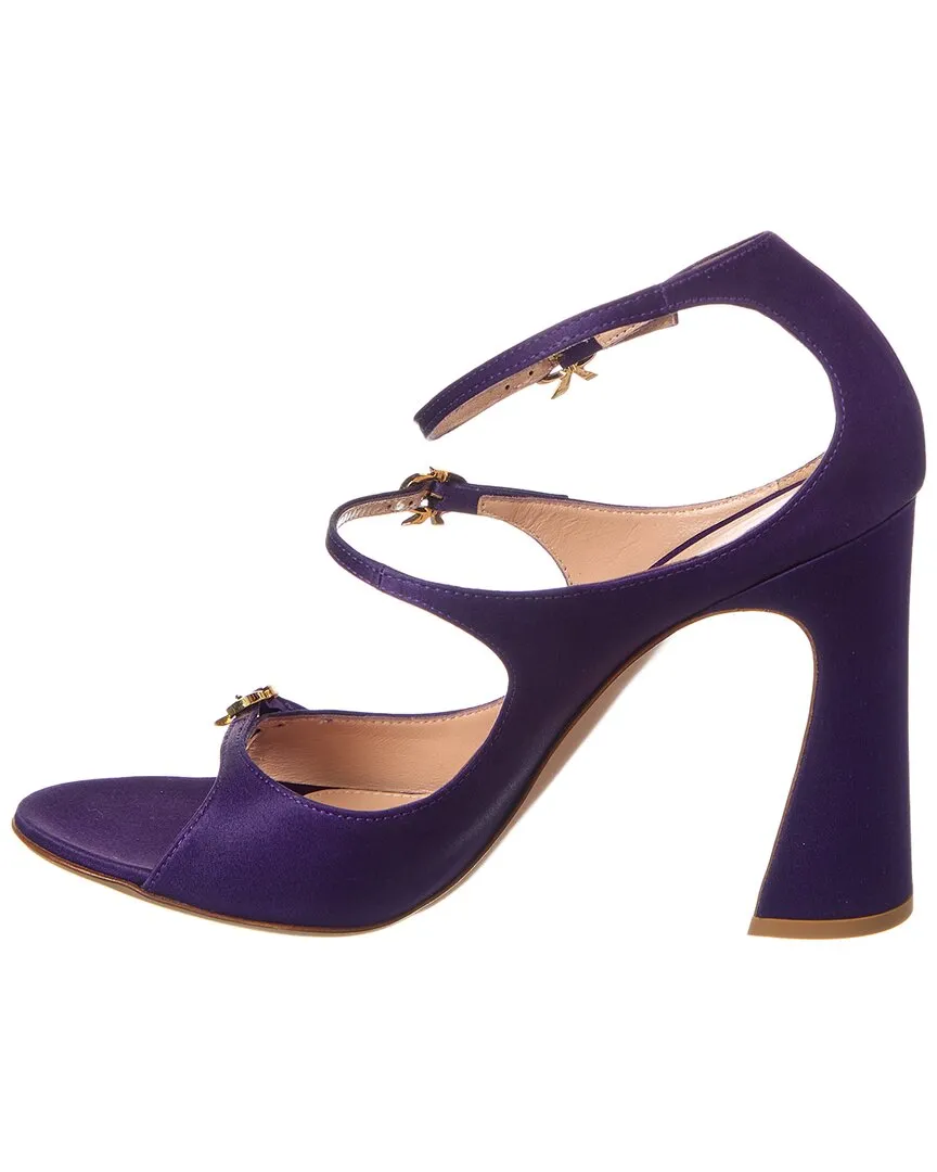 Gianvito Rossi Misty Satin & Leather Sandal