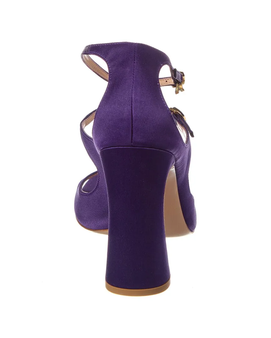 Gianvito Rossi Misty Satin & Leather Sandal