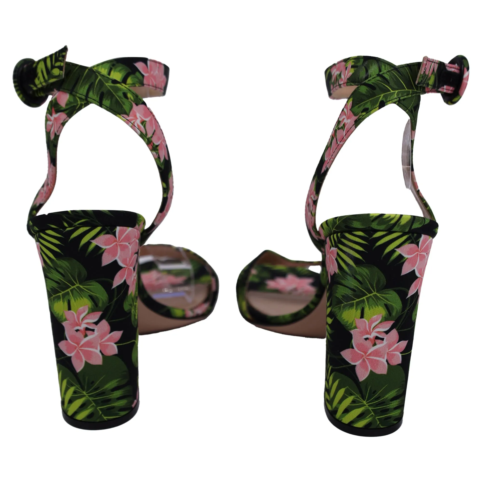 Gianvito Rossi Tandi Floral Sandals in Floral Print Satin