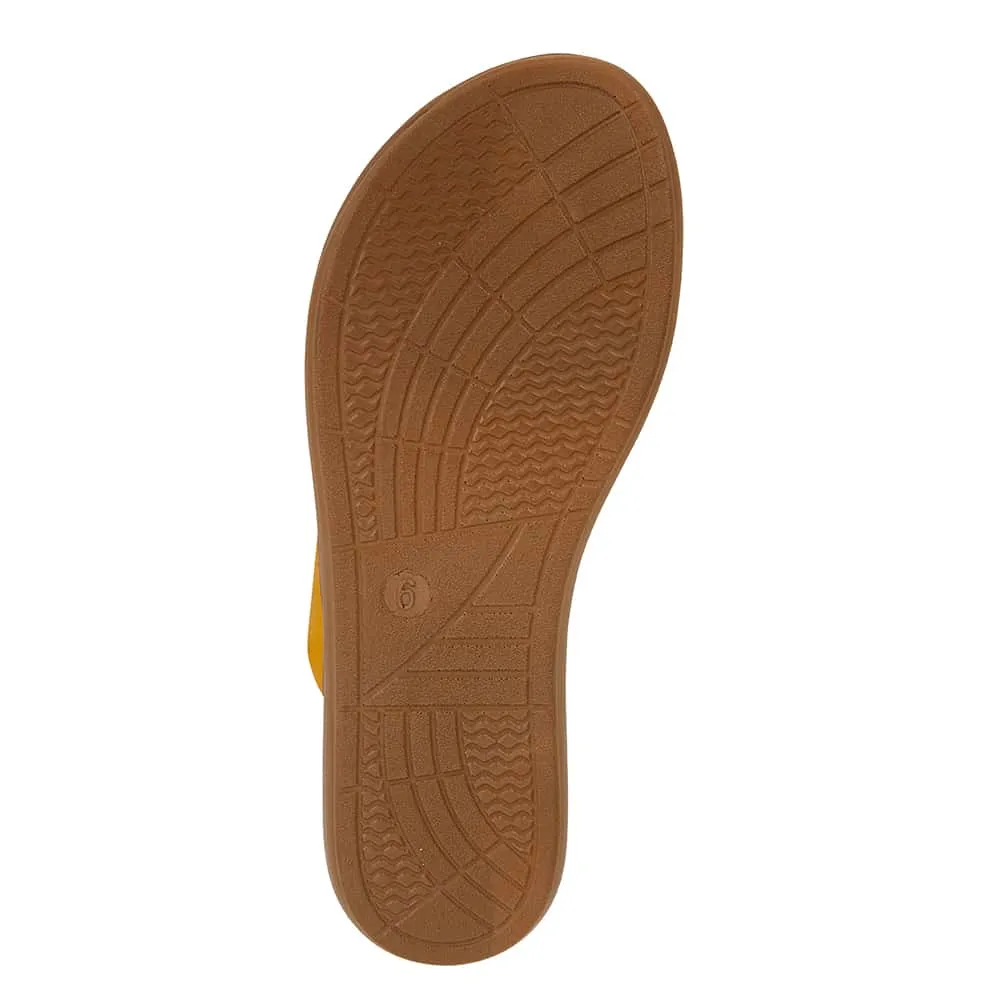 Gidget Sandal in Mustard Smooth