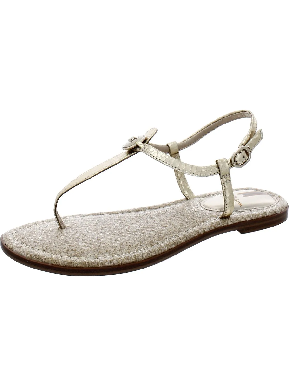 GIGI SIGNET Womens Faux Leather Casual Thong Sandals