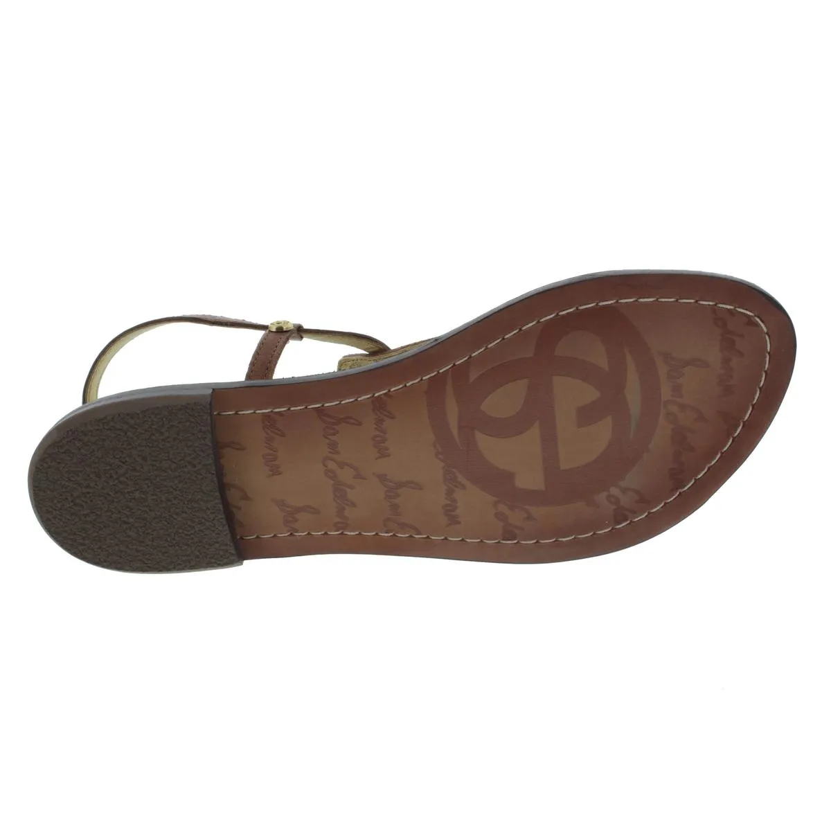 Gigi Womens Leather Thong T-Strap Sandals