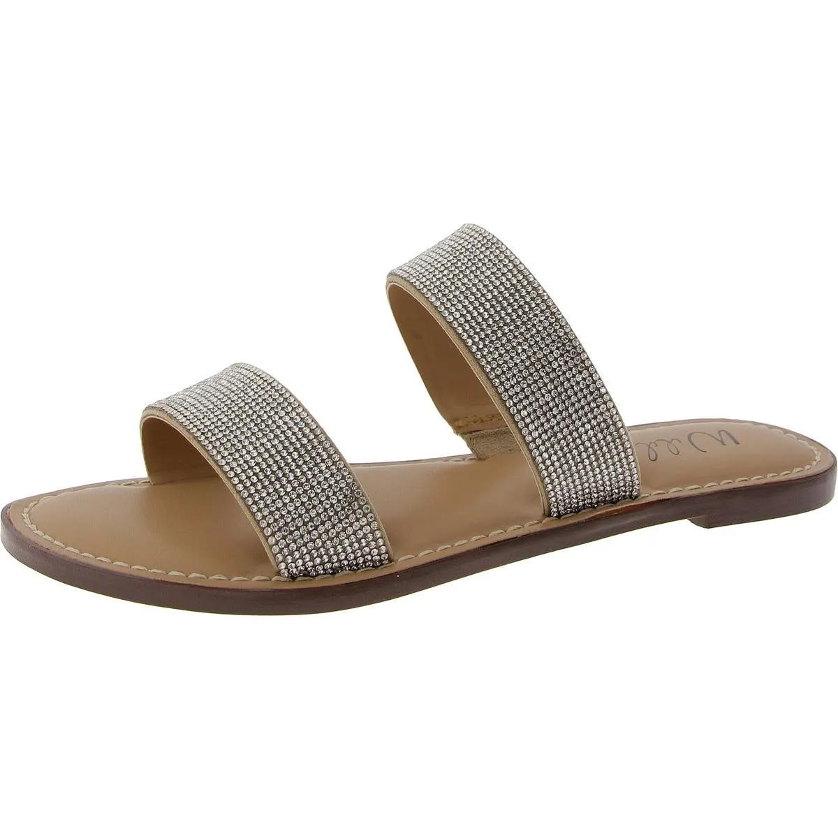 Ginnie Womens Embellished Rhinestone Flat Sandals