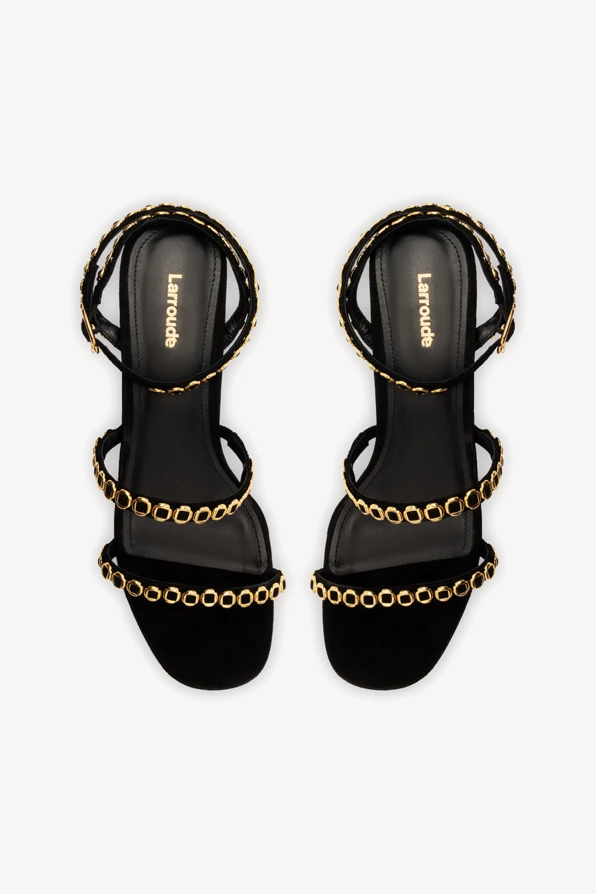 Gio Milanina Sandal In Black Suede