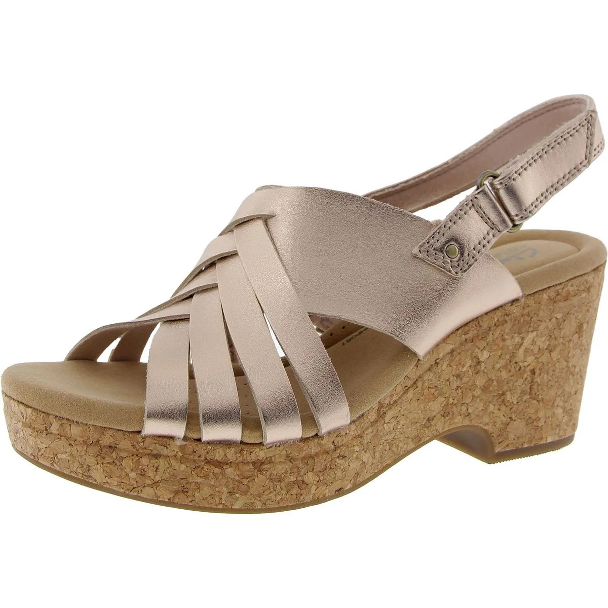 Giselle Ivy Womens Open Toe Platform Slingback Sandals